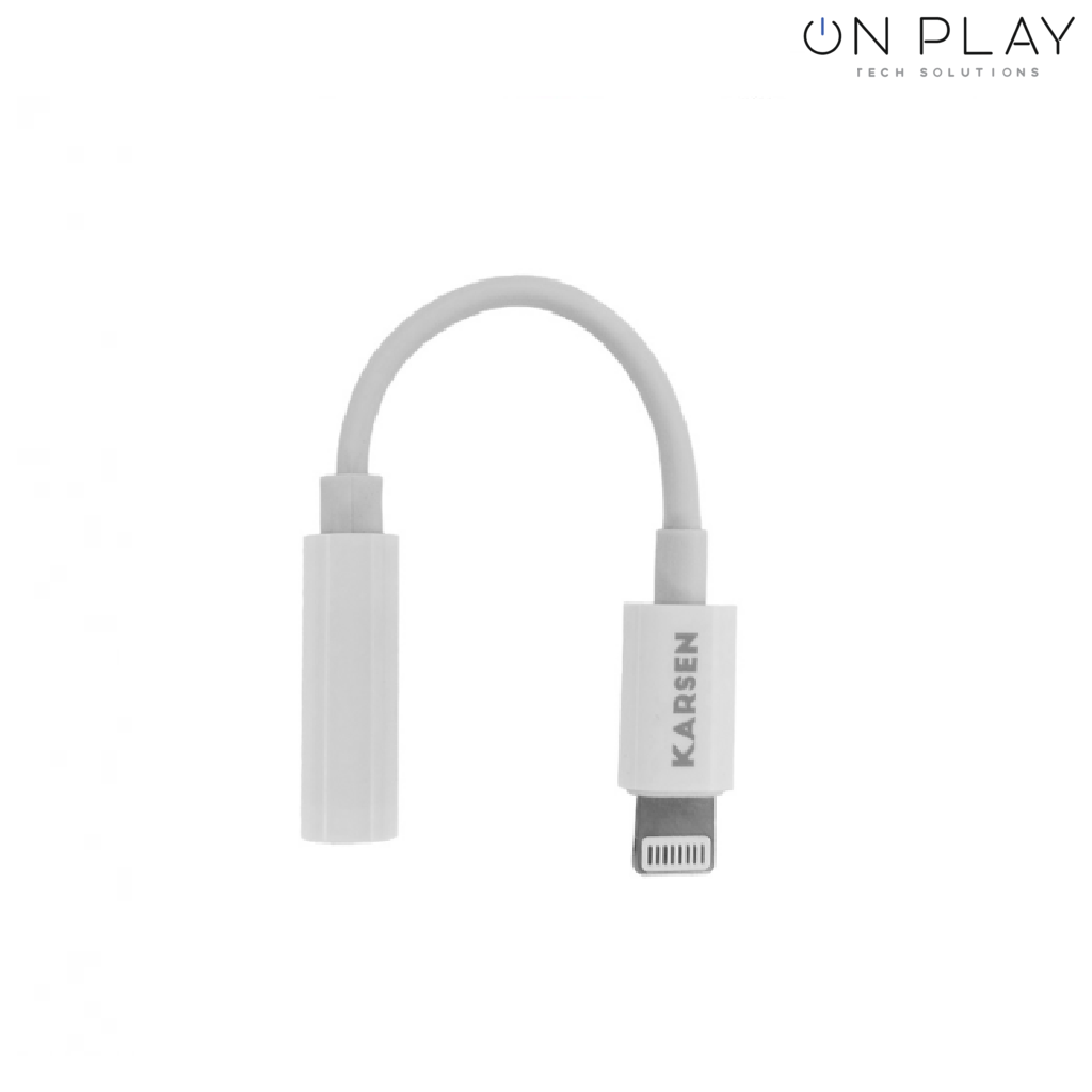CABLE ADAPTADOR AUX 3.5 HEMBRA A LIGHTNING KARSEN (conexión para iPhone)