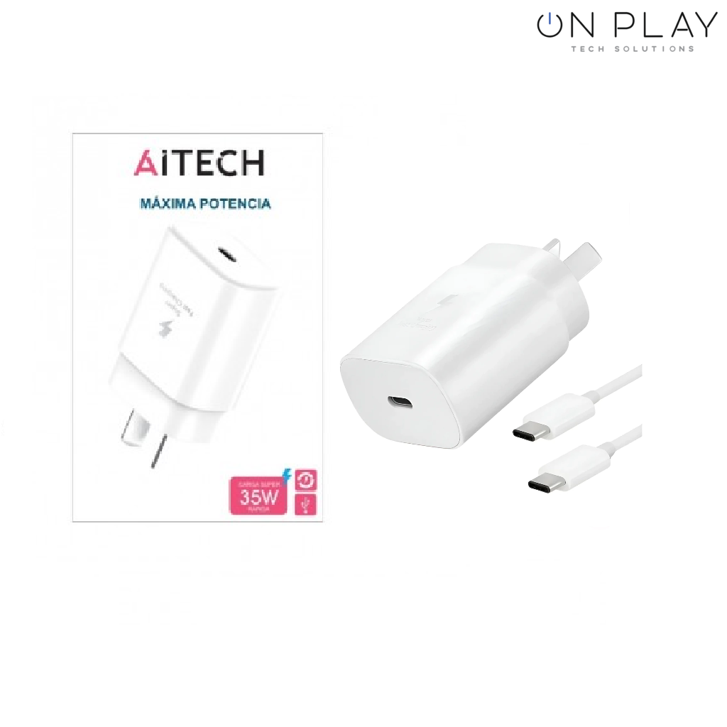 Cargador AITECH 35w con Cable Tipo C a Tipo C