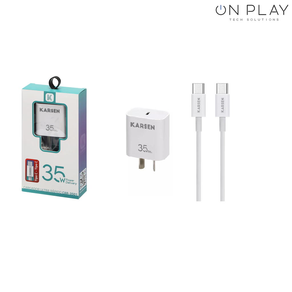Cargador 3501 KARSEN 35W con Cable Tipo C