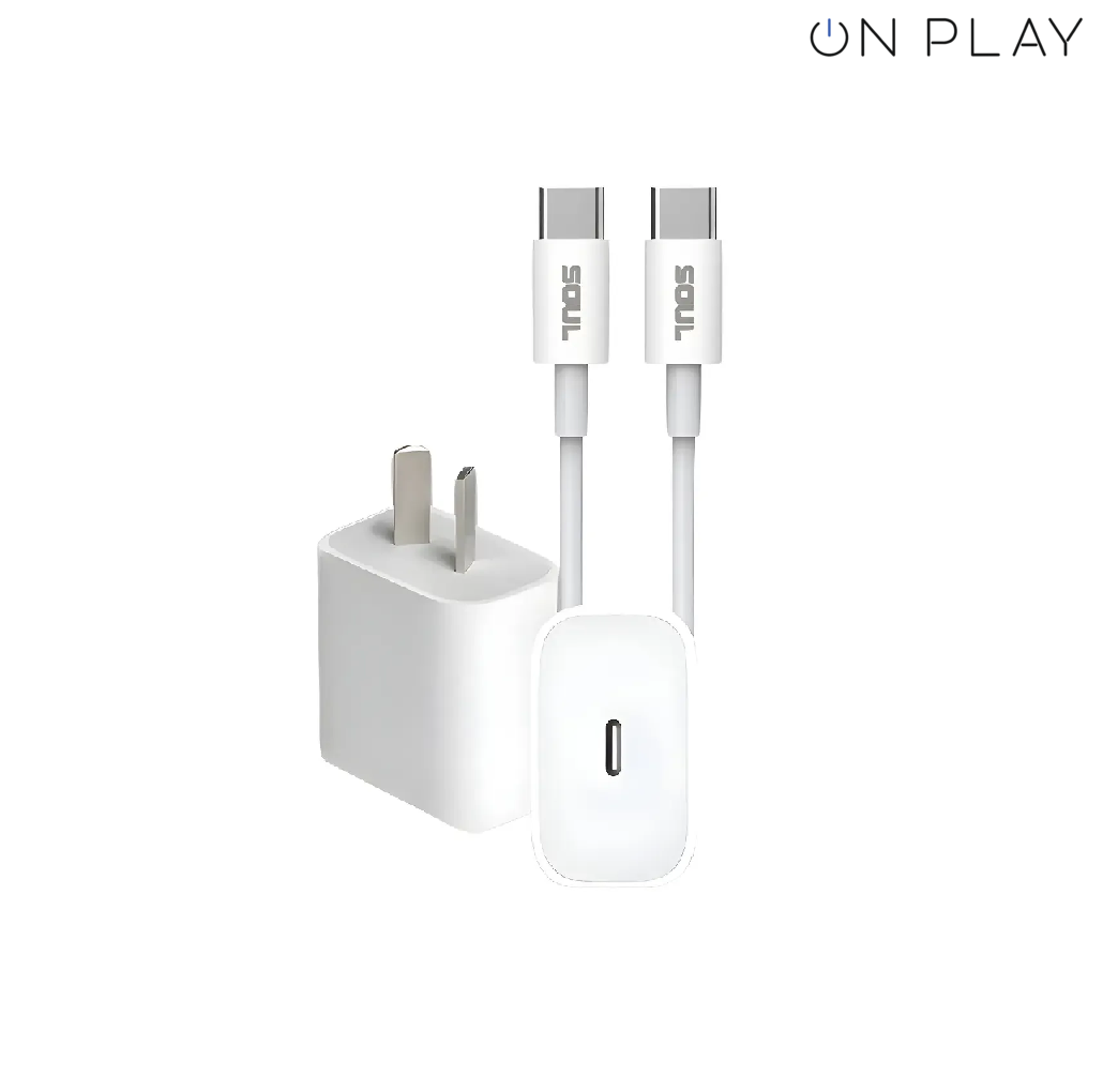 Cargador Viajero SOUL PD 20W C/ Cable Tipo C a C